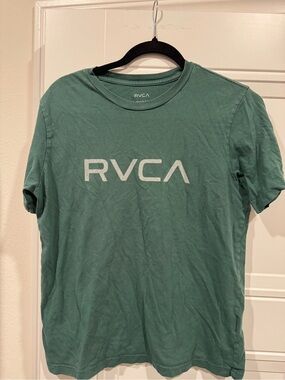 RVCA Boys Short Sleeve Logo T-Shirt in Teal Green